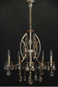 Хрустальная люстра SVLIGHT пятирожковая 41910/5 золото+шампань